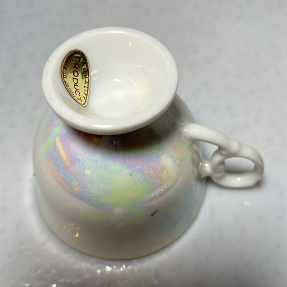 Vintage 70's Hearst Castle Pedestal Tea Cup & Saucer Set Gold Trim Made Japan - Picture 5 of 10